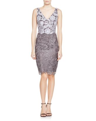 Adrianna Papell Color Block Lace Dress | Bloomingdale's