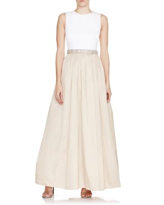 Aidan Mattox Embellished Color Block Gown Bloomingdale s