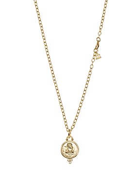 Temple St. Clair - 18K Gold 14mm Angel Pendant with Diamonds