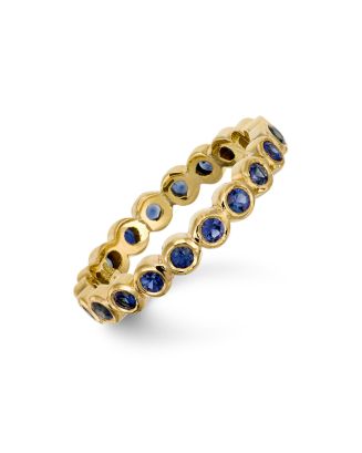 Temple St. Clair 18K Gold Eternity Ring with Blue Sapphires ...