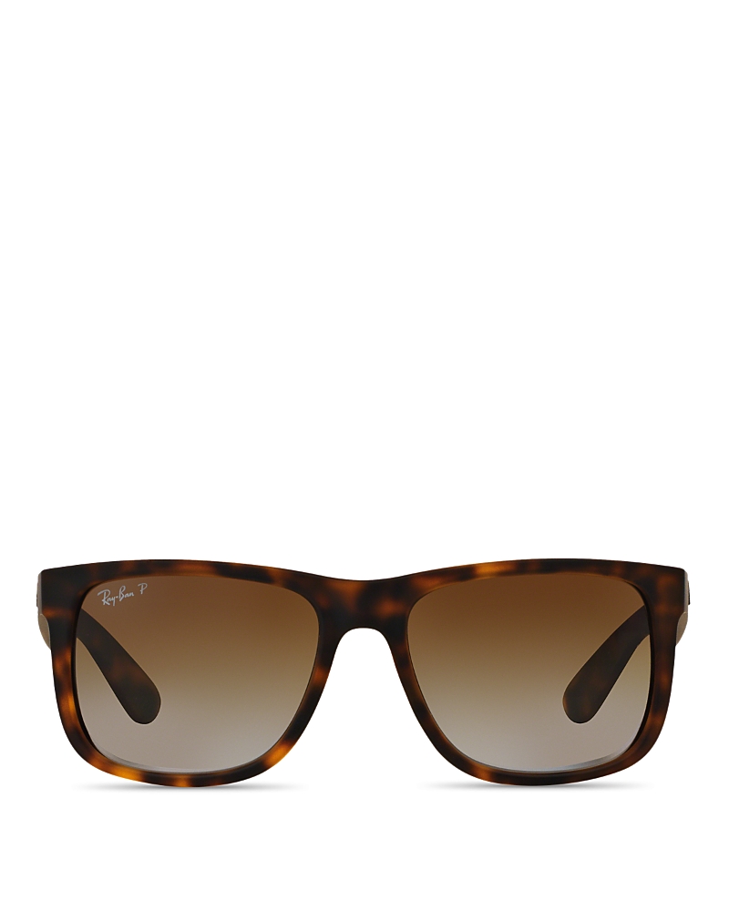 Ray Ban Ray-ban Polarized Sunglasses, Rb4165 Justin Gradient In Matte Havana Brown