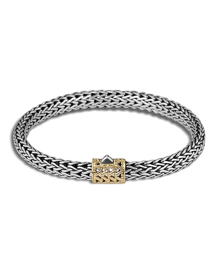 Shop John Hardy Sterling Silver & 18k Gold Classic Chain Small Bracelet In Gold/silver