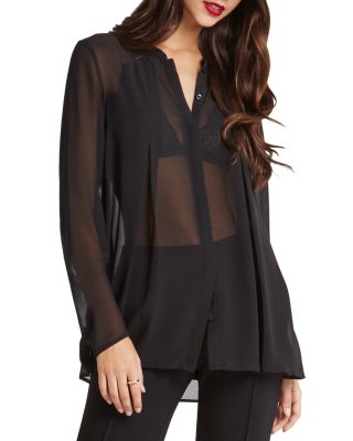 BCBGeneration - Sheer Box Pleat Shirt