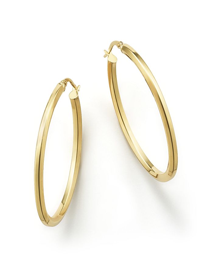 Bloomingdale's 14k Yellow Gold Oval Hoop Earrings - 100% Exclusive