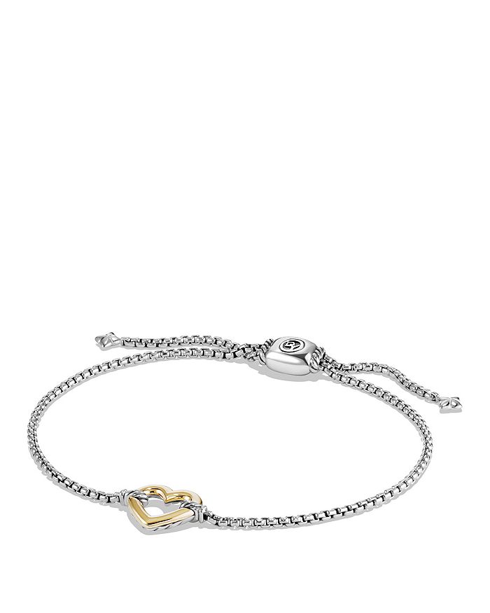 DAVID YURMAN CABLE COLLECTIBLES HEART STATION BRACELET WITH 18K GOLD,B12768 S8