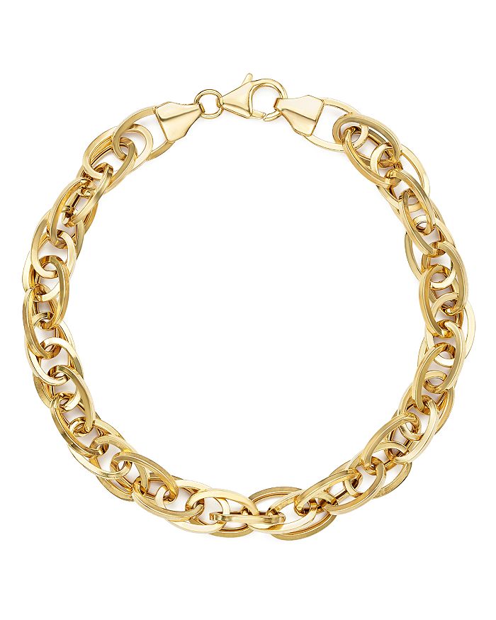 Shop Bloomingdale's Made In Italy 14k Yellow Gold Oval Links Chain Bracelet - 100% Exclusive