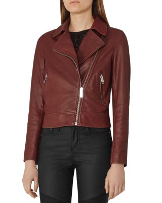 REISS - Ocean Leather Biker Jacket