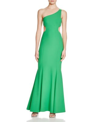 Nicole Miller New York - One-Shoulder Cutout Side Gown