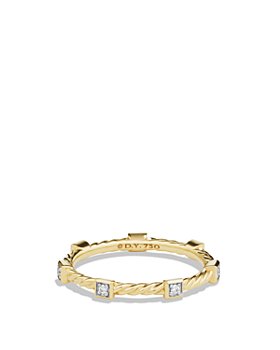 David Yurman - Cable Collectibles Ring with Diamonds in 18K Gold