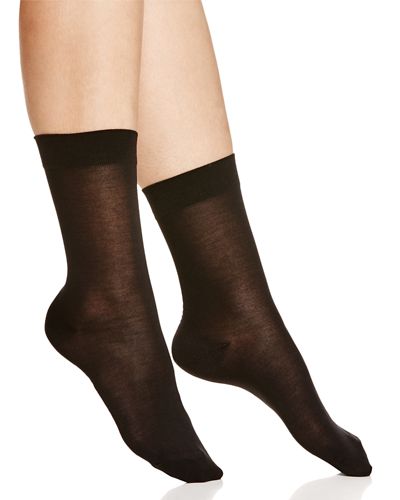 Falke Cotton Touch Crew Socks In Black