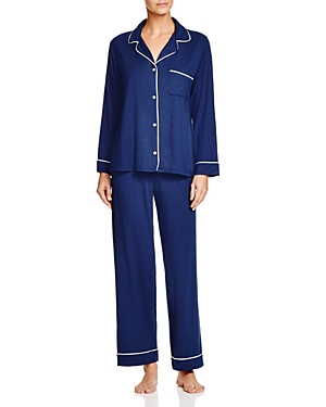 Eberjey Gisele Stretch-modal Jersey Pajama Set In Navy/ivory