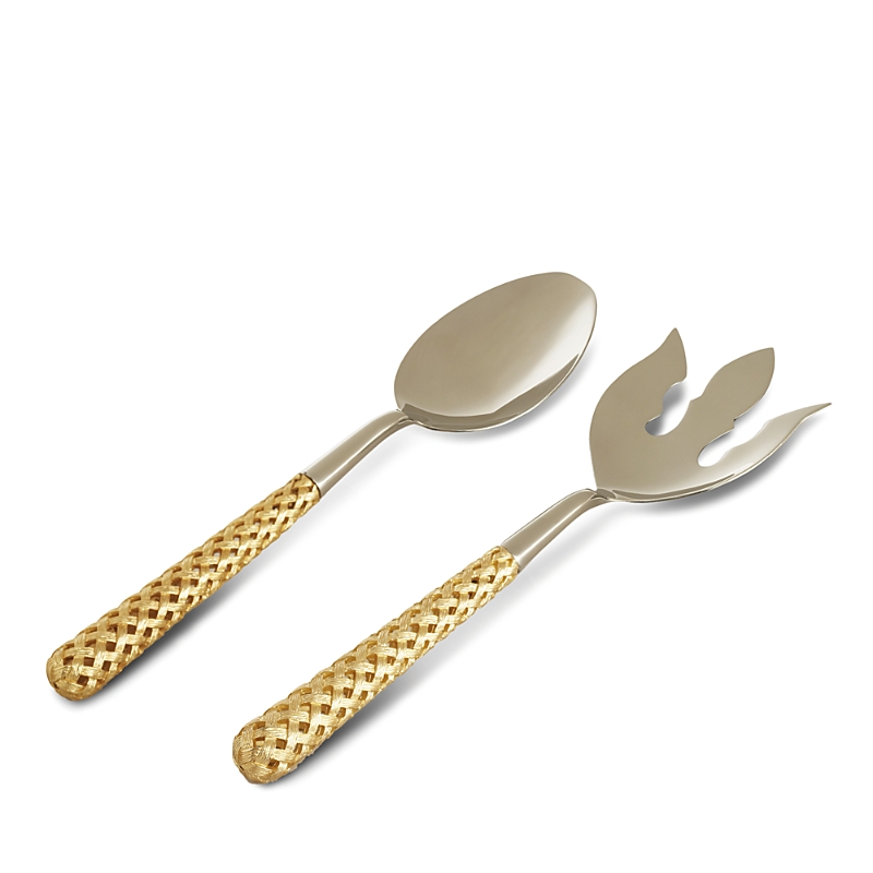 L'objet Braid 2-piece 24k Gold-plated Serving Set In Gold