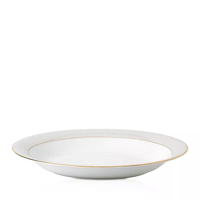 Geo Gold Oval Serving Bowl