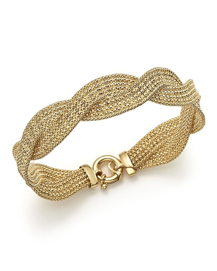 Gold braided shop mesh bracelet