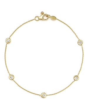 Roberto Coin 18K Yellow Gold Five Station Bracelet with Diamonds