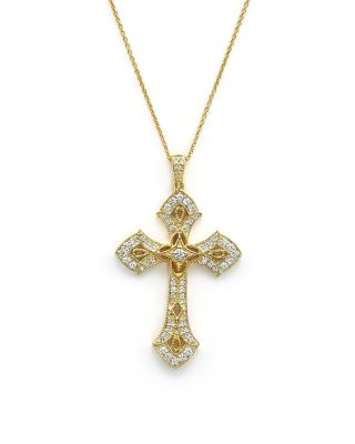 bloomingdale's diamond cross necklace