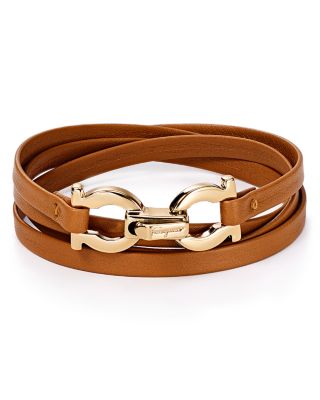FERRAGAMO - Quadruple Wrap Double Gancini Bracelet