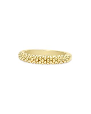 18K Gold Beaded Ring