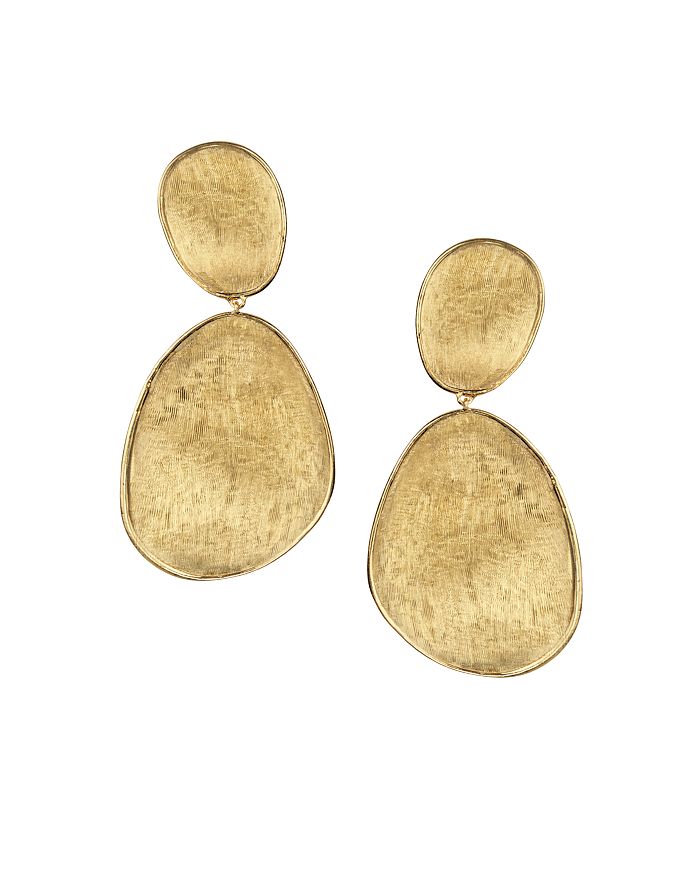 Shop Marco Bicego 18k Yellow Gold Lunaria Two Drop Earrings