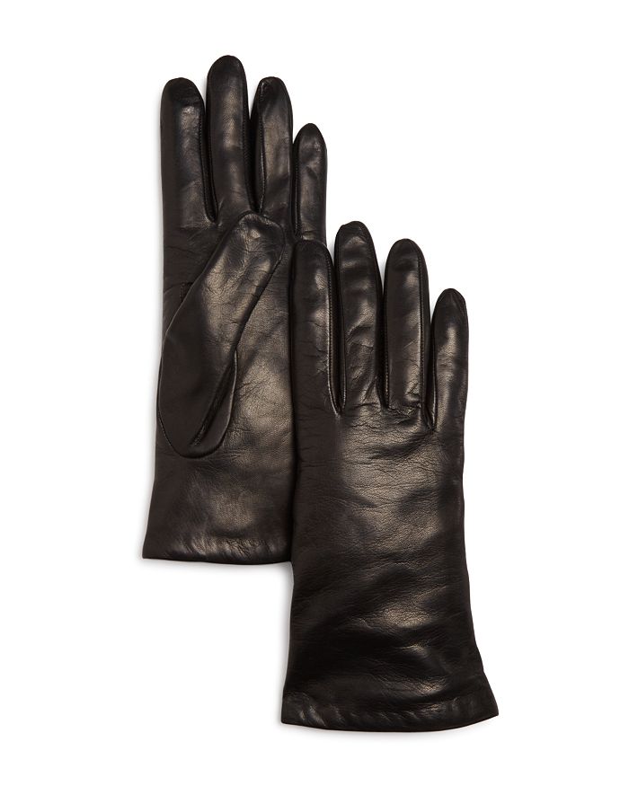 BLOOMINGDALE'S CASHMERE LINED LEATHER GLOVES - 100% EXCLUSIVE,80001863200B