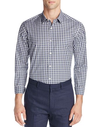 Theory Zack Gingham Slim Fit Button-Down Shirt | Bloomingdale's
