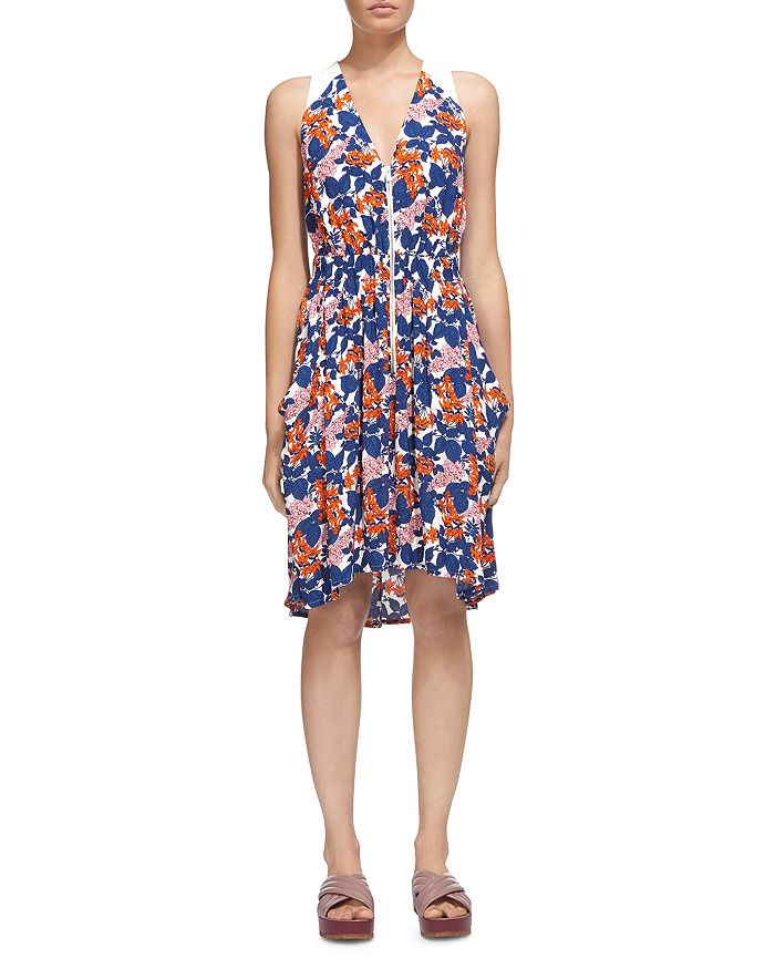 Whistles Damson Printed Front Zip Dress Bloomingdale's