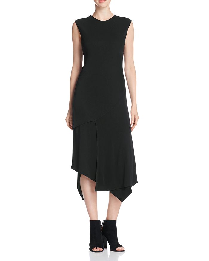 DKNY Asymmetric Layer Midi Dress | Bloomingdale's