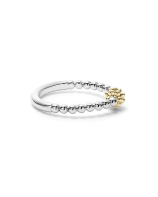 Caviar Icon 18K Gold and Sterling Silver Bead Cluster Stacking Ring
