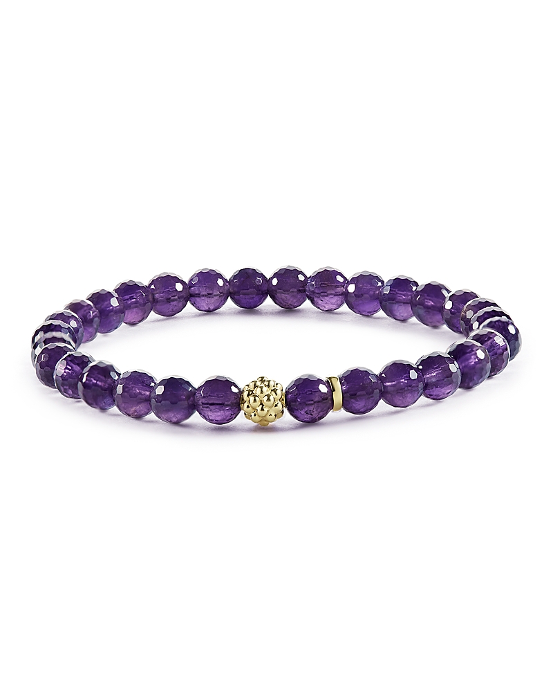 Lagos Caviar Icon Amethyst Bracelet With 18k Gold Caviar Station In Amethyst