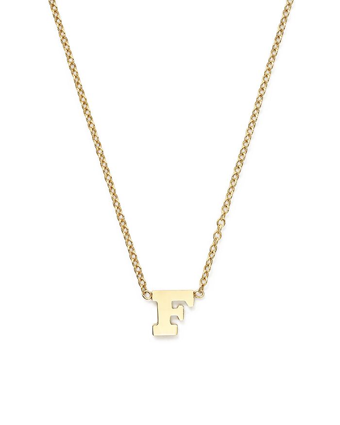 Zoë Chicco 14k Yellow Gold Initial Necklace, 16 In F