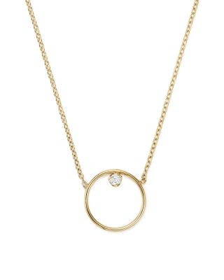 small circle diamond necklace