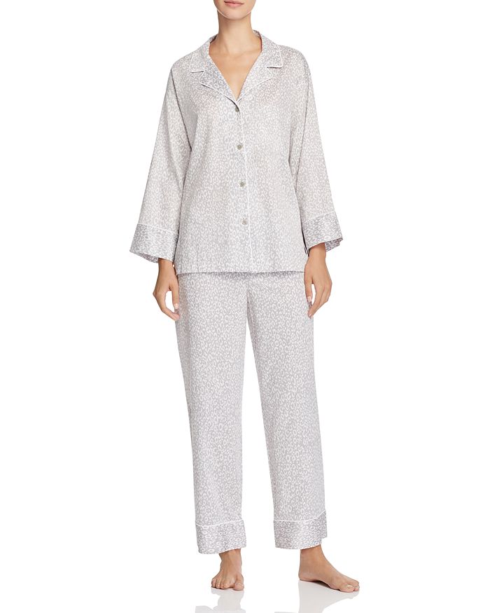 Natori Notch Pajama Set In Gray