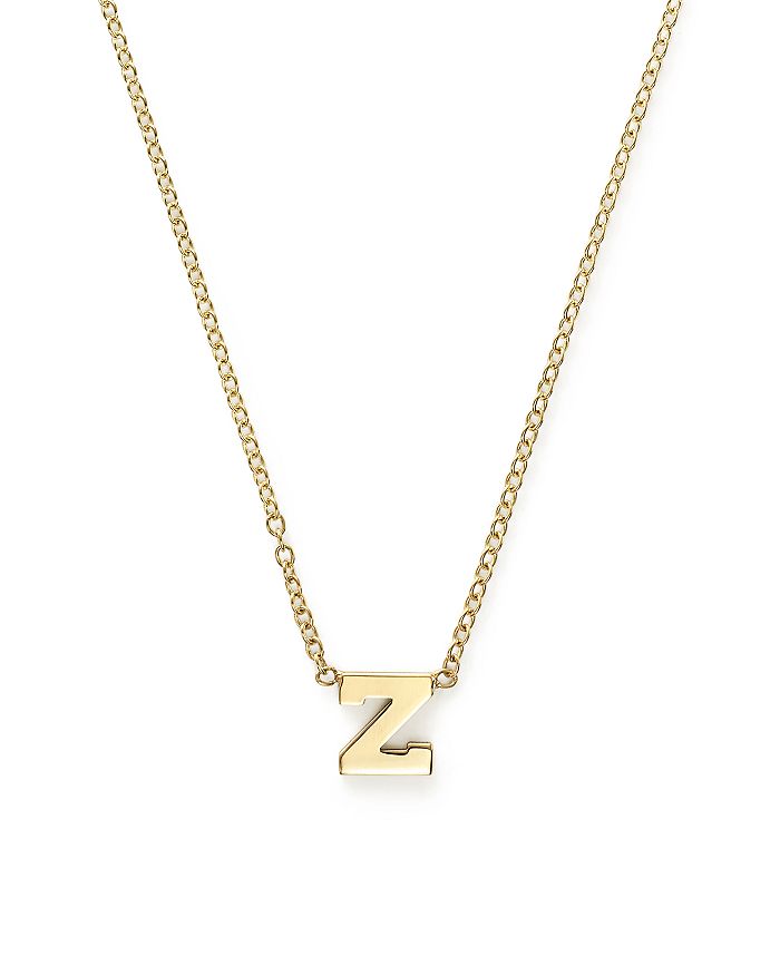 Zoë Chicco 14k Yellow Gold Initial Necklace, 16 In Z