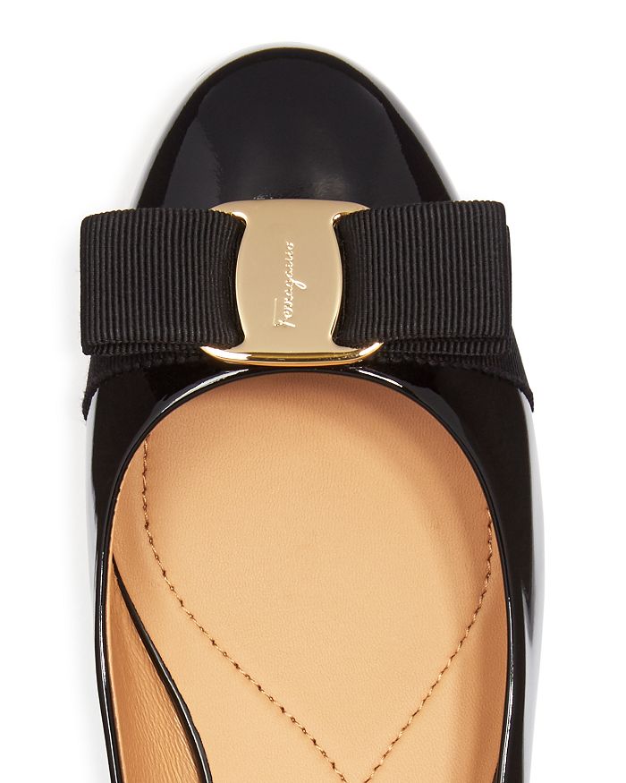 salvatore ferragamo women's varina patent ballet flat
