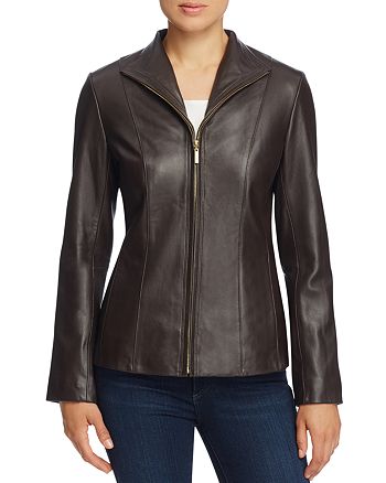 Cole Haan Wing Collar Leather Jacket | Bloomingdale's