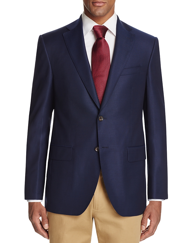 Jack Victor Basic Regular Fit Sport Coat In Navy