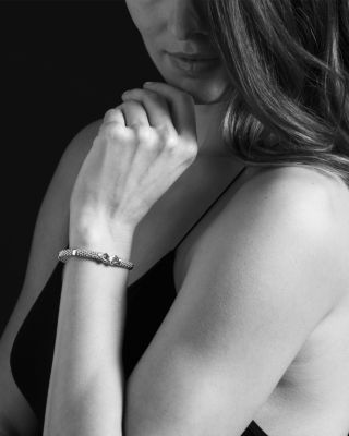 18K Yellow Gold and Sterling Silver Derby Fluted Rope Bracelet