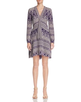 Tory Burch Bourdelle Graphic Floral Silk Dress | Bloomingdale's