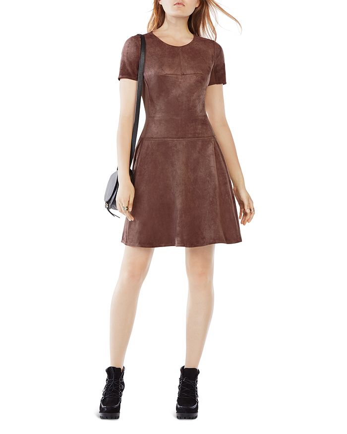 Bcbg faux sale suede mini dress