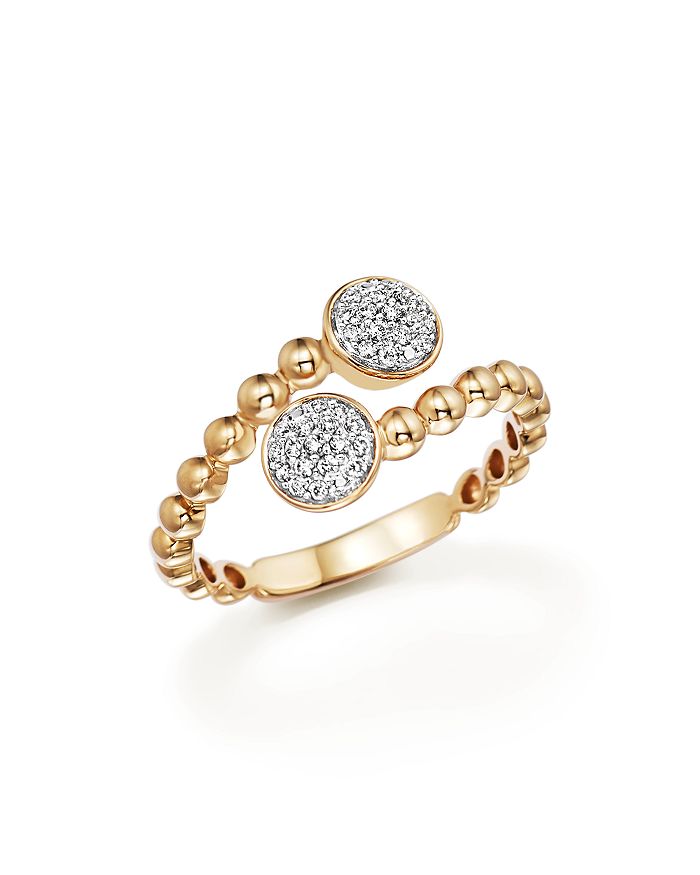 Bloomingdale's Diamond Pave Bypass Ring In 14k Yellow Gold, .16 Ct. T. W.