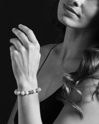 Caviar Ball Beaded Turquoise Bracelet, 10mm