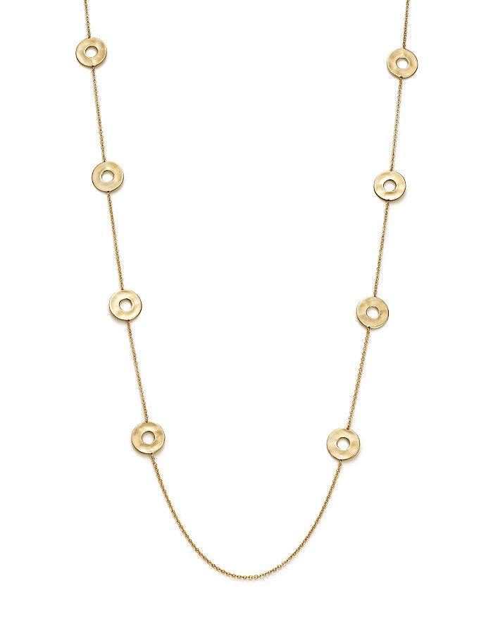 IPPOLITA 18K Yellow Gold Senso Open Disc Station Necklace 37