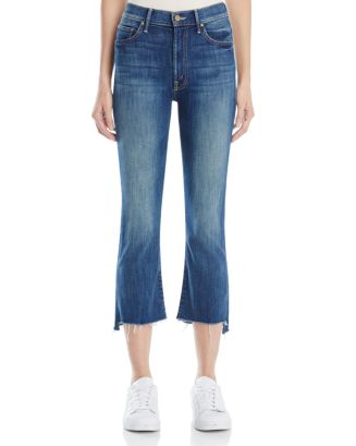 MOTHER Insider Crop Step Fray Jeans in Not Rough Enough ...