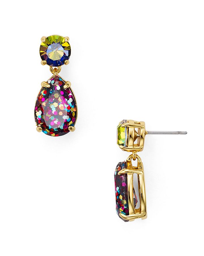 kate spade new york Shine On Glitter Double Drop Earrings