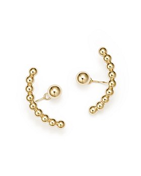 Yheakne Vintage Ball Ear Jackets Earrings Gold Front Back Studs Earrings  Modern Ball Earrings Geometric Round Ear Climber Earrings Jewelry for Women