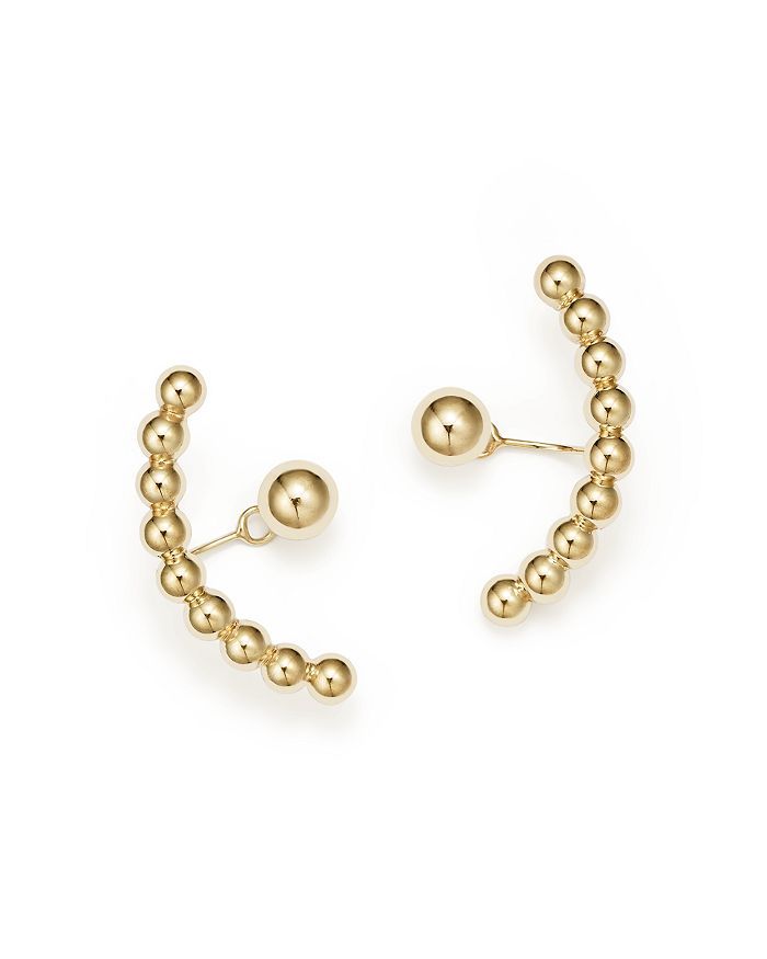 Bloomingdale's Ball Stud Ear Jackets In 14k Yellow Gold - 100% Exclusive