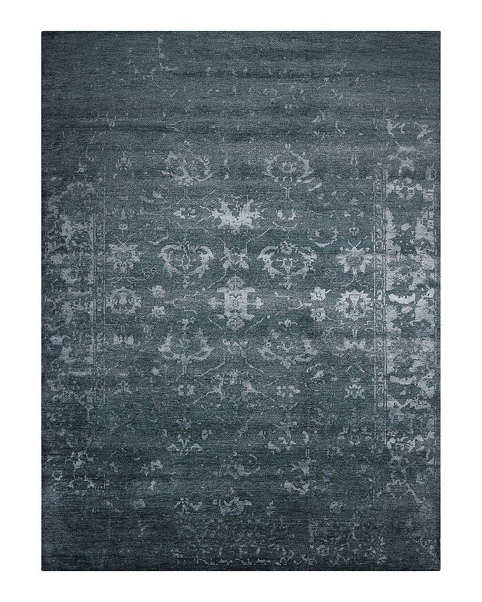 Nourison Silk Shadows Rug - Abstract, 9'9 X 13'9 In Blue Stone
