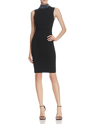 MILLY Gem-Collared Sheath Dress | Bloomingdale's