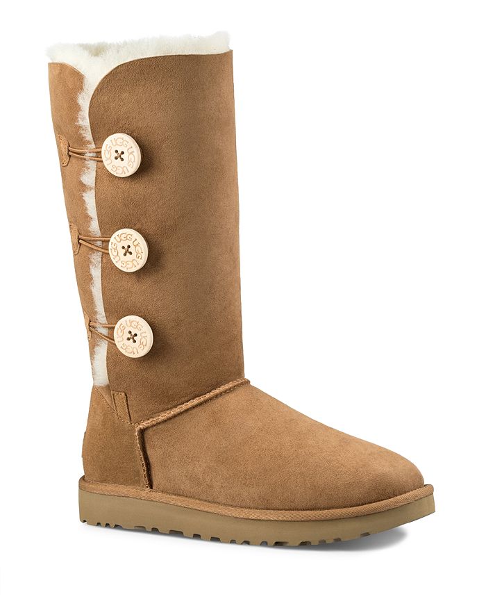 UGG BAILEY BUTTON TRIPLET SHEARLING MID CALF BOOTS,1016227