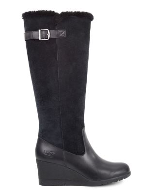 wedge tall boots